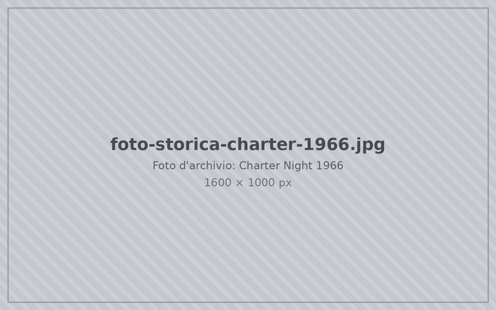 Foto storica della Charter Night del 1966